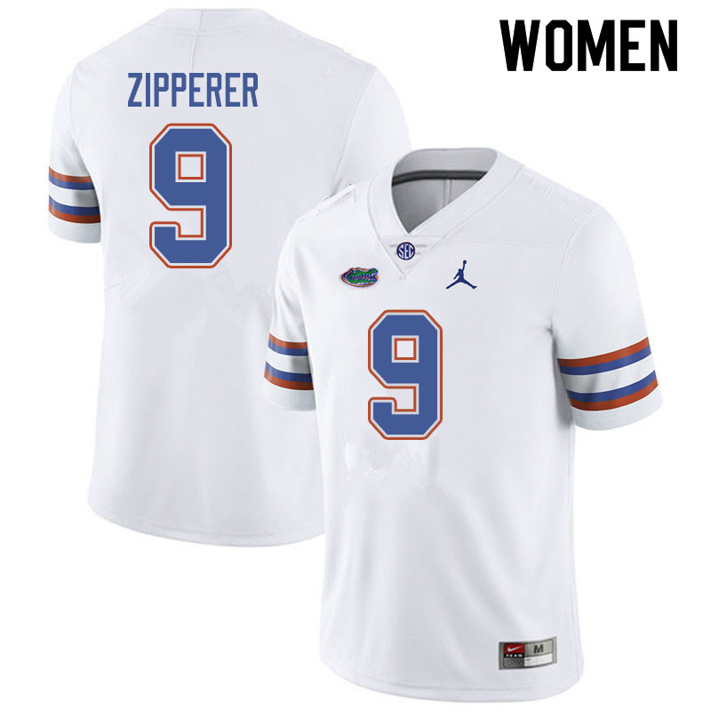 Jordan Brand Women #9 Keon Zipperer Florida Gators College Football Jerseys Sale-White - Click Image to Close
